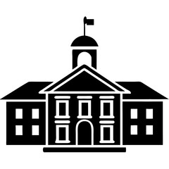 Creative details University Building icon vector illustration 