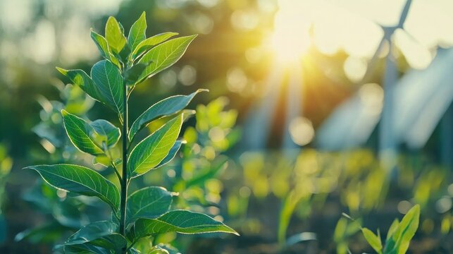 A close-up of a responsible investment fund, showcasing eco-friendly projects, clean energy companies, and sustainable businesses