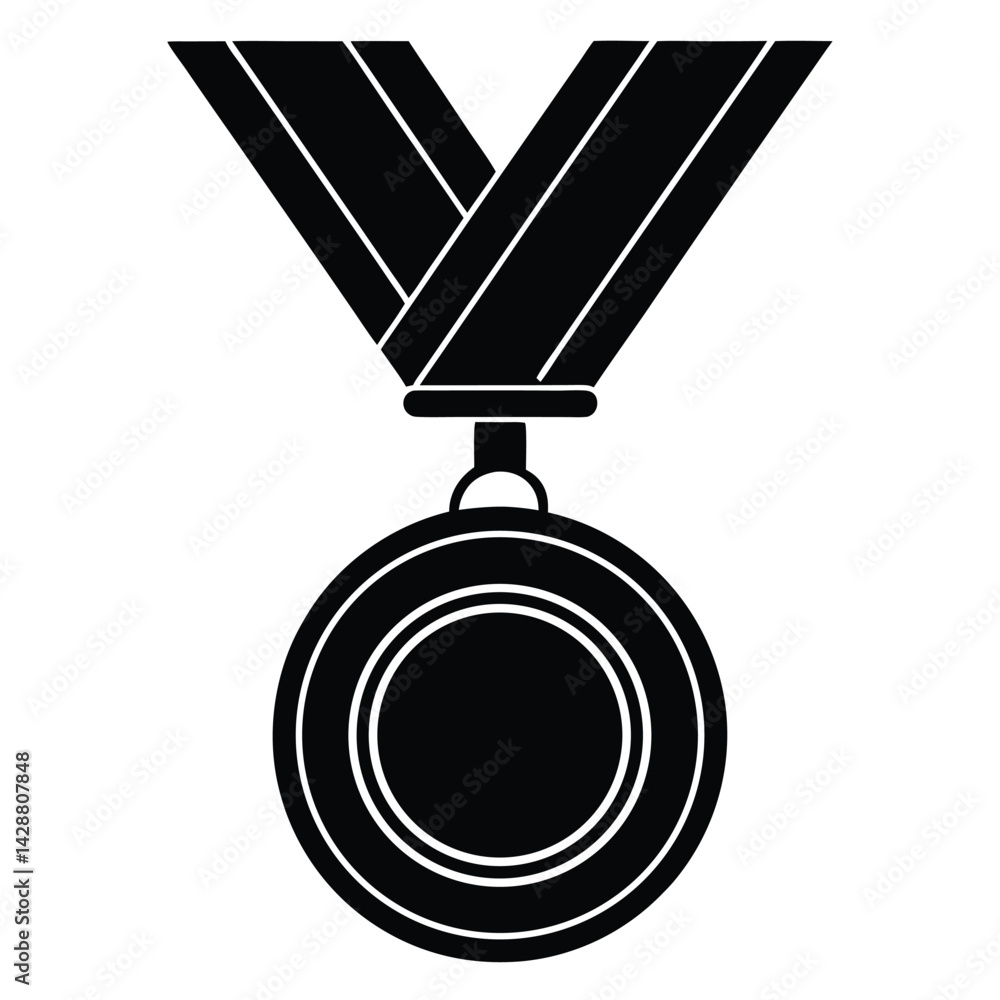 Poster isolated black vector dancer using element medal with white background