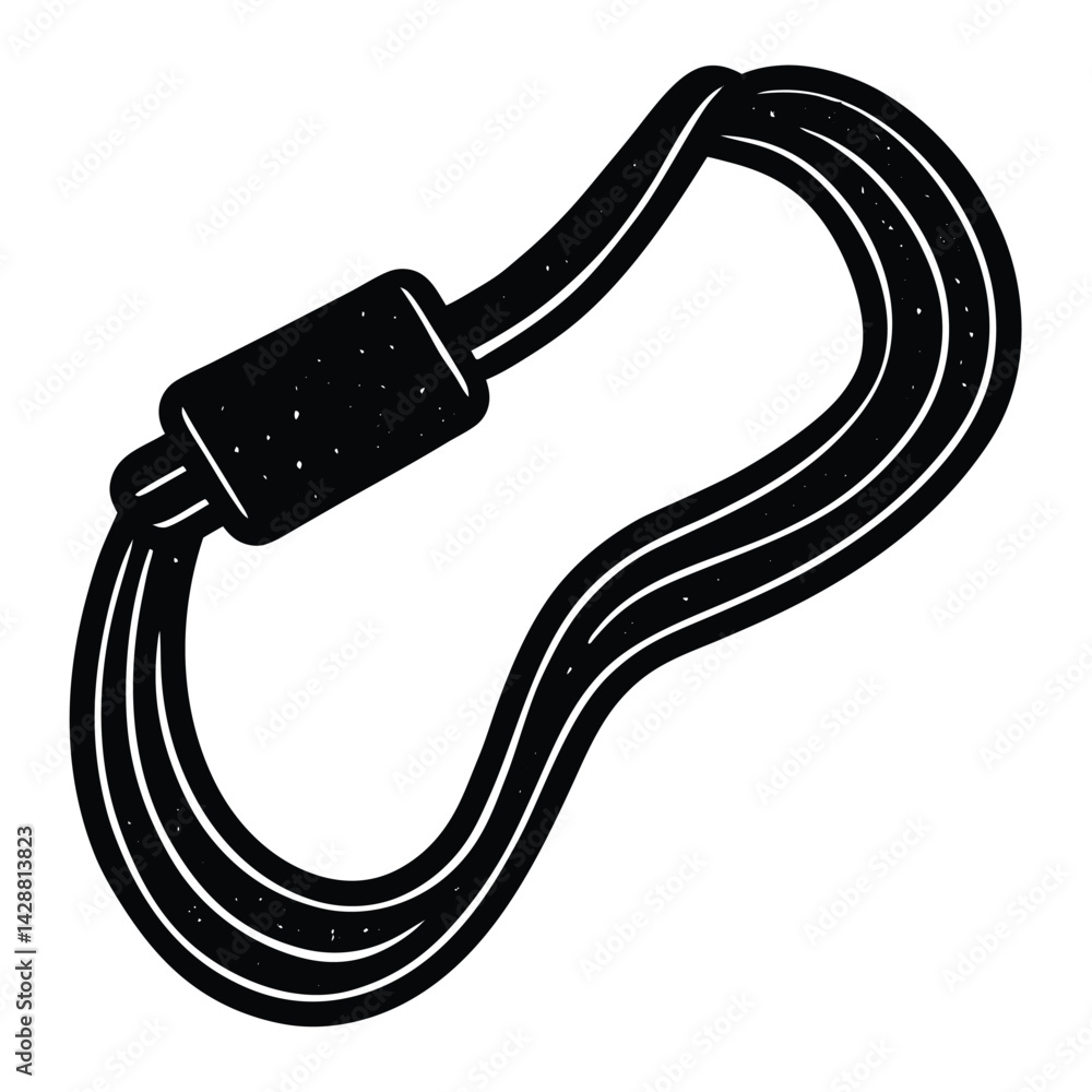Poster isolated black vector dancer using element resistance band with white background