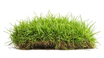 Green Grass Isolated On White Background