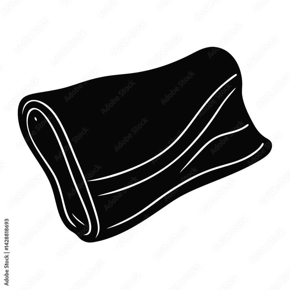 Poster isolated black vector dancer using element sweat towel with white background