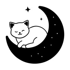 cat on the moon