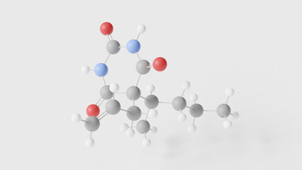 secobarbital molecule 3d, molecular structure, ball and stick model, structural chemical formula barbiturate sedative