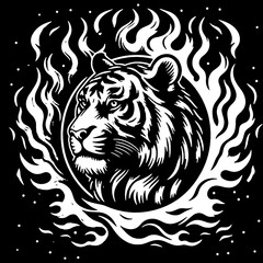 Fototapeta premium tiger head vector