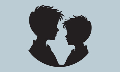 silhouette of a woman with long hair