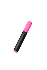 One closed pink marker on isolated white background.