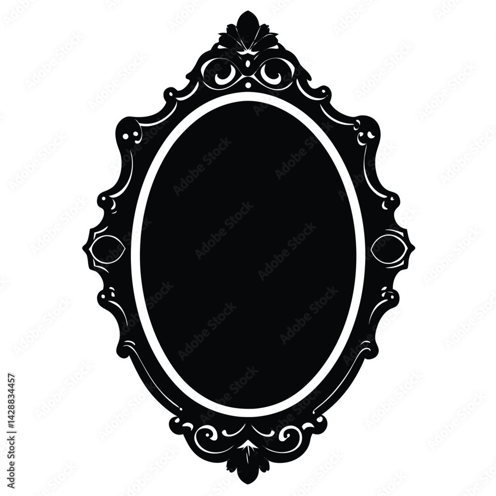 Poster isolated black vector dancer using element wall mirror with white background