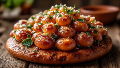 A pizza with a lot of toppings on it