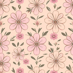 seamless pattern with flowers