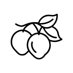 Minimalistic Peach Outline Vector