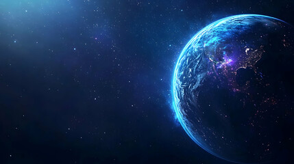 Obraz premium Digital Illustration Of Earth In Space