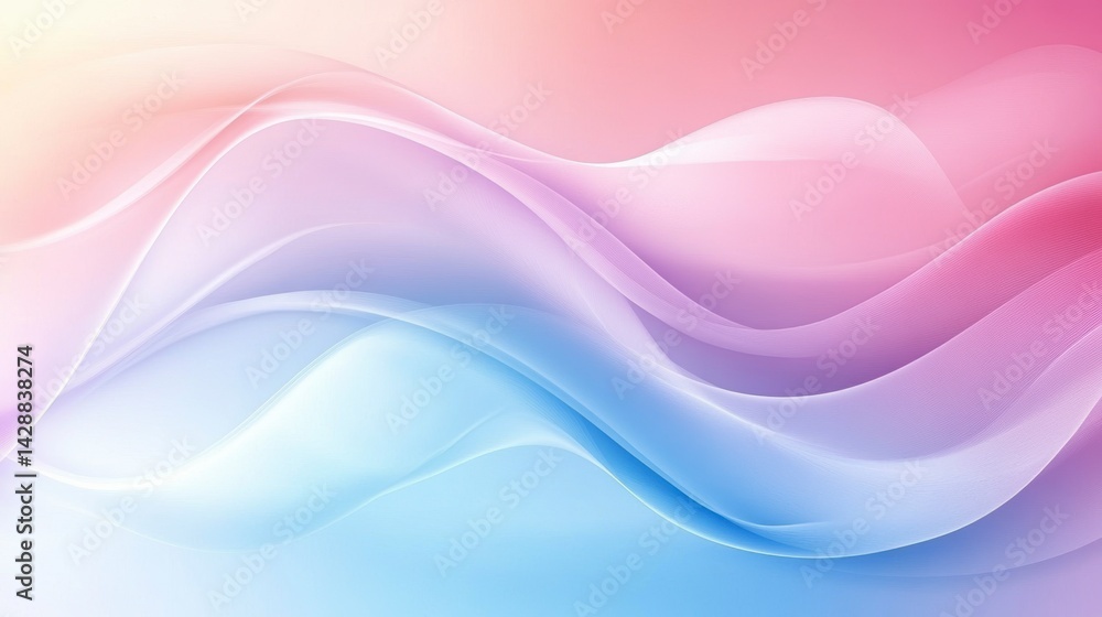 Poster abstract pastel wave background with soft color gradients.