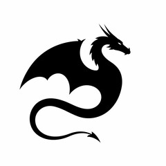 Fototapeta premium Pure Dragon Imagery in an Effortless Style: A Simple and Direct Visual Representation 
