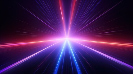 Abstract background Neon rays and glowing lines motion illustration. Generate AI image