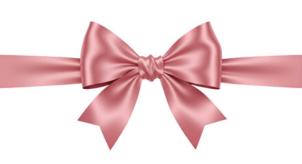 Rose gold satin ribbon bow