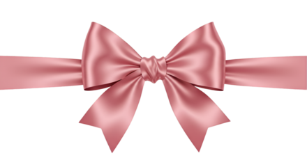 Rose gold satin ribbon bow