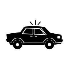 Obraz premium Police car vector graphic law enforcement vehicle art silhouette
