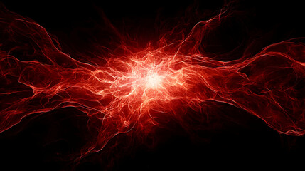 Abstract Red Energy Explosion