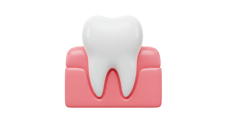 Isolated Tooth Implant In Gum Dental Surgery