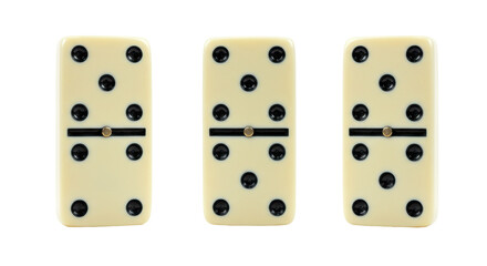 Isolated Domino Tiles Board Game Pieces