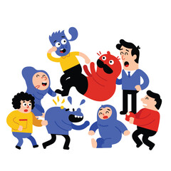 Diverse Cartoon Character Illustrations Set