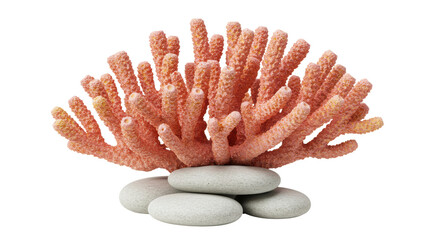 Isolated Coral on Rocks Marine Invertebrate