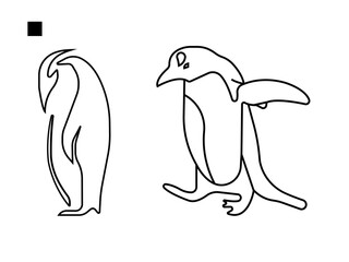 penguin vector and icon images. 