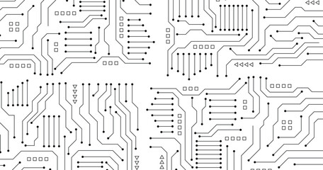 Technology background with hi-tech digital data stock illustration. Circuit board abstract technology on white background