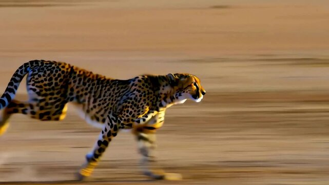 A leopard is running in the wild, a nice video for animal lovers
