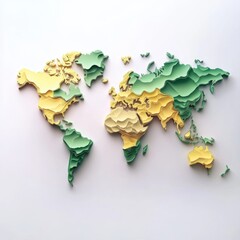 Global Papercraft Topography: A 3D World Map