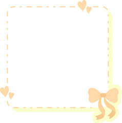 Decorative Frame with Hearts and Bow