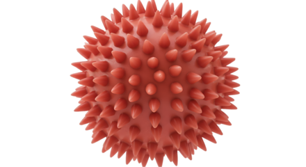 Spiky red ball therapy tool