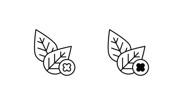 No Tabaco Leaf icon design with white background stock illustration