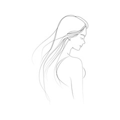 Continuous single line of woman face and body shape .Woman Face Minimalist Illustration. Continuous single line of woman tattoo. One Line Woman Vector Art, Icons, and Graphics. One Line Woman Images 