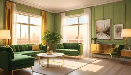 Fototapeta premium interior modern design room 3d