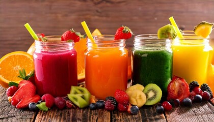  Colorful Fresh Fruit Smoothies 