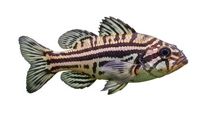 Fototapeta premium Striped fish profile photography