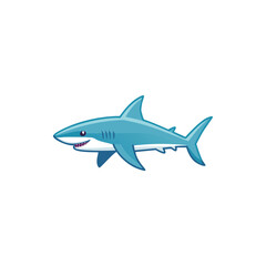 Shark Vector Illustration, Scary Animal Character for decor.