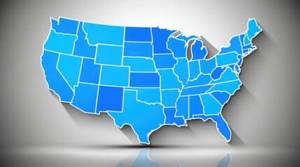 Classic representation of the united states highlighting climate resilience and economic protection through geographical imagery