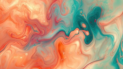 Colorful Fluid Art With Swirling Texture