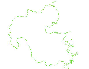 Obraz premium 大分県 地図 白 イラスト