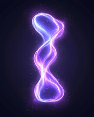 Glowing, swirling, vibrant energy form
