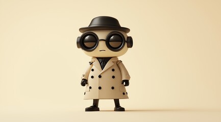 Robot Detective in Trench Coat