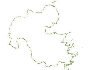 大分県　地図　白　イラスト