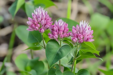Fototapeta premium Stunning Pink Lilac Flowers Blooming in Springtime Garden