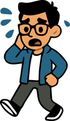 cartoon character of businessman