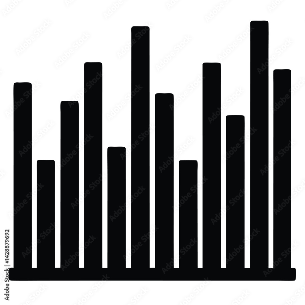 Aufkleber isolated black vector musician using element equalizer bars with white background