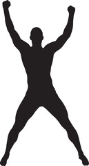 silhouette of a young man
