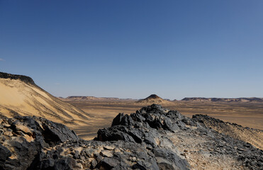 The beautiful colors of the Black Desert volcanic area, Egitto